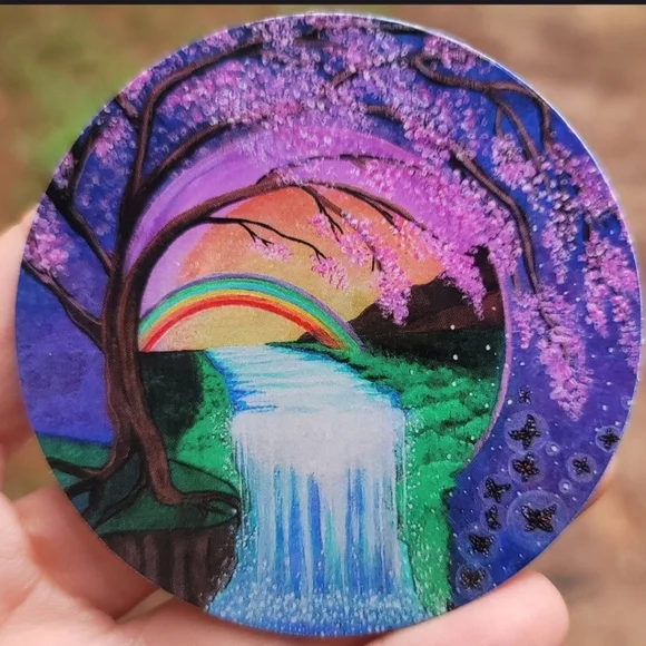 Magnet Set Rainbow Seed of Life Owl Seven Cakras Flower of Life Tree of life - Picture 3 of 16